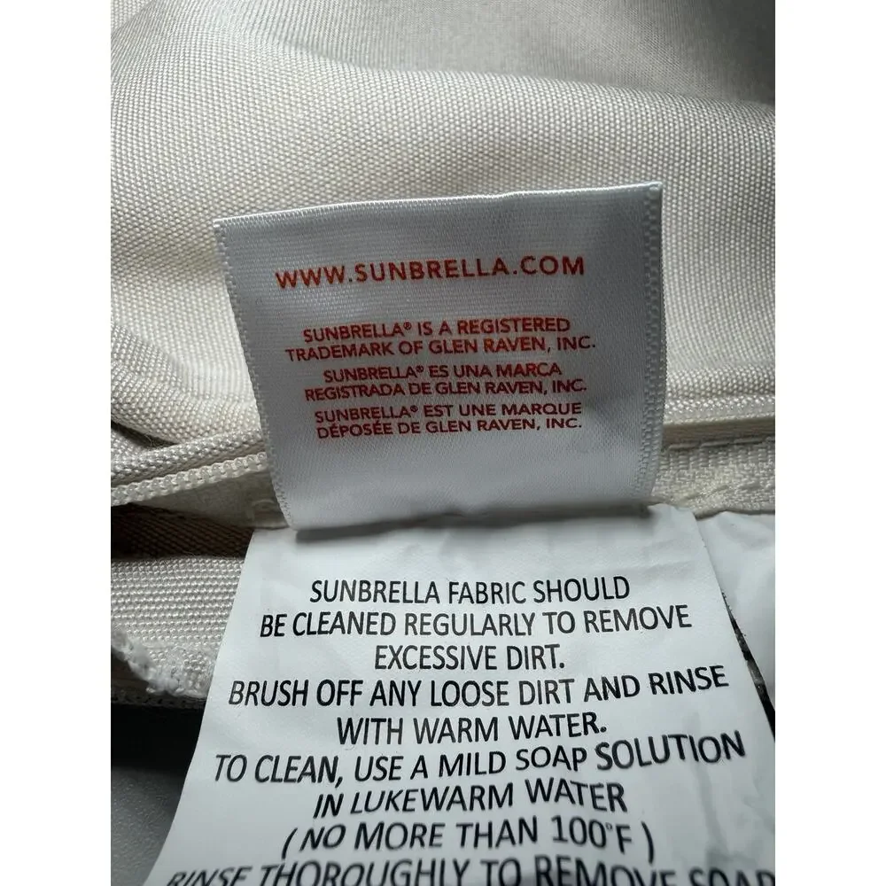 New Sunbrella Westminister Cushion Cover Zip 16x17